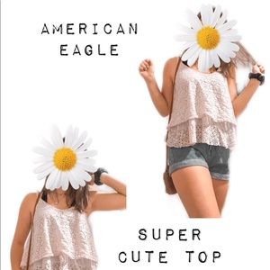 American Eagle Cream Top!